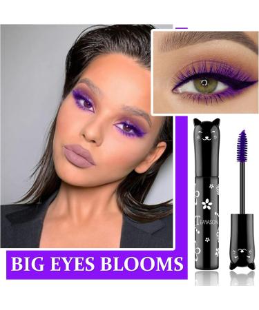 Purple Mascara Colored Mascara Waterproof Long Lasting Volumizing Thick Lengthening Curling Defining Charming Mascara Makeup Gift for Women Girls - Buy Online on GoSupps.com