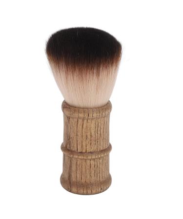 Barber Brush Hair Cutting Neck Dust Brush Home Salon Barber Fiber Hair Wooden Handle Face Neck Hair Dust Cleaning Brush for Home and Salon