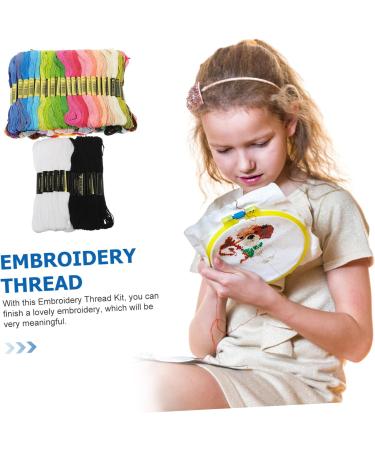 Exceart 124 Pieces Cotton Cross Stitch Thread - Colorful DIY Craft & Bracelet Making Yarn - Buy Online on GoSupps.com