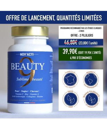 Anti-wrinkle Beauty Face Skin Hair Nails Complete formula 2 months Collagen Ovomet Hyaluronic acid Marine collagen Vitamin A C and Zinc Certified clinical studies French manufacturing - Buy Online on GoSupps.com