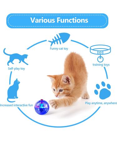 Ghost Hunting Cat Ball Toy - LED Light Interactive Pet Toy for Cats and Dogs - 6 Piece Set - Buy Online on GoSupps.com