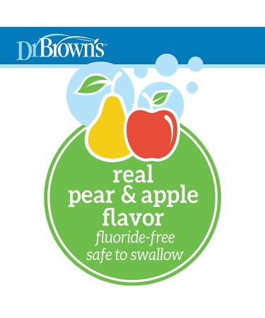 Dr. Brown's Infant to Toddler Toothbrush Set 0-3 Years - Blue, Real Pear & Apple Flavor, 2 Pieces - Buy Online on GoSupps.com