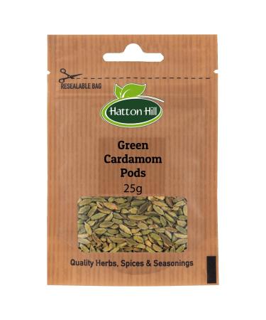 Green Cardamom Pods 25g by Hatton Hill | Aromatic Versatile and Perfect for Sweet and Savoury Dishes