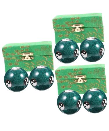 Healvian 6 Stk Health Massage Handball Chinese handballs made of metal Massage balls for adults Stone massage Fitness massage balls old handy cloisonn aemille training ball
