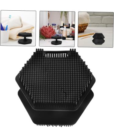 SOESFOUFU Face Brush Face Cleansing Brush Face Exfoliator Facial Cleansing Brush Exfoliator Face Scrub Facial Cleansing Brush for Blackhead Double Sided Silica Gel Scrubber 6.50X6.50X4.00CM Black - Buy Online on GoSupps.com