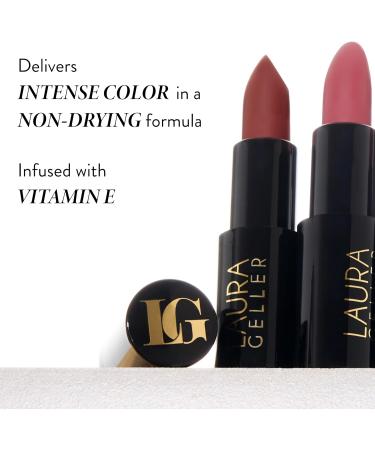 LAURA GELLER NEW YORK Modern Classic Matte Lipstick in Red Radiance - Luxurious Ultra-Rich Color with Lightweight Matte Finish - Buy Online on GoSupps.com