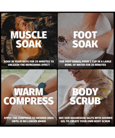 Coach Soak Recovery Bath: Natural Magnesium Flakes with 21 Minerals, Essential Oils, and Dead Sea Salts - Eucalyptus Tea Tree Blend for Post Workout Rejuvenation - Buy Online on GoSupps.com