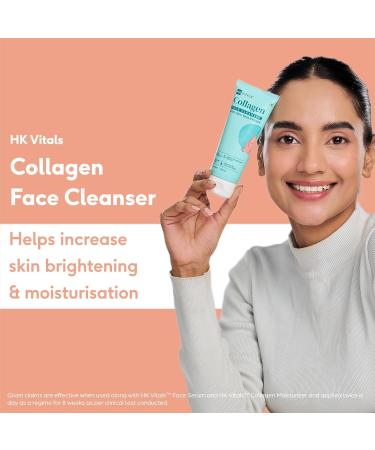 Buy HealthKart Collagen Face Cleanser with Aloe Vera Extract - Reduces Fine Lines & Wrinkles | 100ml | All Skin Types - International Shipping Available - Buy Online on GoSupps.com