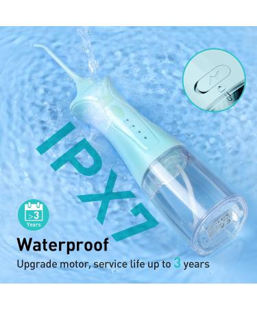 COSLUS Water Dental Flosser Portable Oral Irrigator - 4 Modes, Rechargeable, Waterproof - 4 Jet Tips - Green - Buy Online on GoSupps.com