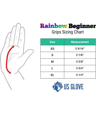 Rainbow Beginner Palm Grips - Gymnastics Hand Guard - USA Made Hot Pink Small - Buy Online on GoSupps.com