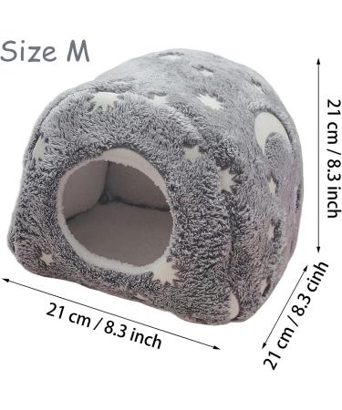 LeerKing Glow in the Dark Guinea Pig Bed - Small Pet Hideout Nest for Rabbits, Chinchillas, Ferrets, and More - Grey - Size M - Buy Online on GoSupps.com