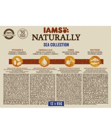 IAMS Naturally Caste Wate in Sauce - High-Quality Fish Wet Food for Adult Cats | Sea Collection 12 x 85g - Buy Online on GoSupps.com
