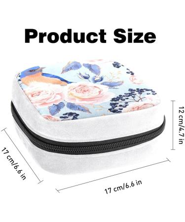 GIAPB Sanitary Napkin Storage Bag | Period Tampon Makeup Pad Pouch | Bird Roses Flower Color1621 - Buy Online on GoSupps.com