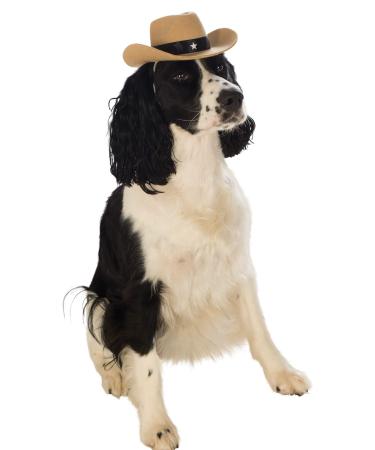 Rubie's Brown Cowboy Hat for Pets, Medium/Large Medium-Large Brown - Buy Online on GoSupps.com