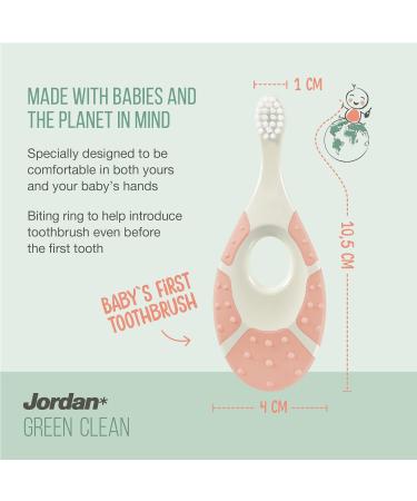 Jordan Step 1 Green Clean Toddler Toothbrush | Sustainable Baby Toothbrush 0-2 Years | Extra Soft Bristles | Recycled Handle | Pack of 3 - Buy Online on GoSupps.com