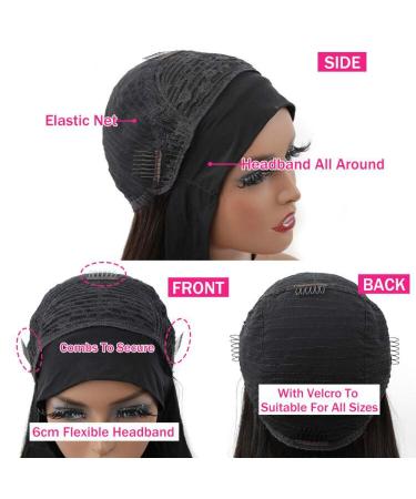 Body Wave Brazilian Virgin Hair Headband Wig for Black Women | 18 Wear and Go Glueless Human Hair Wig | 150% Density | Pack of 1 - Buy Online on GoSupps.com