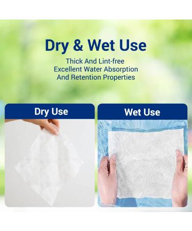 100-Count Biodegradable Face Clean Towels for Sensitive Skin - Lint-Free Disposable Facial Wash Cloths for Skincare & Makeup Removal - Buy Online on GoSupps.com