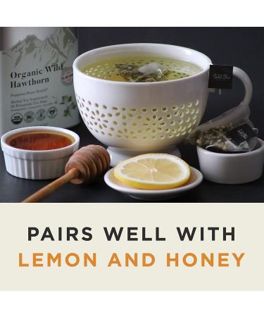 Wild Bliss Organic Hawthorn Leaf and Flower Herbal Tea - Caffeine Free - 20 Tea Bags - Potent Pharmacopoeia Blend (1 Pack) - Buy Online on GoSupps.com