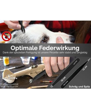 2-Piece Pointed Tweezers Set | Slanted & Pointed Microscopy Tweezers for Splinter Removal - International Shipping - Buy Online on GoSupps.com