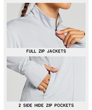 ZUTY Women's UPF 50+ Sun Protection Full Zip Jacket - Light Grey - XL - Buy Online on GoSupps.com