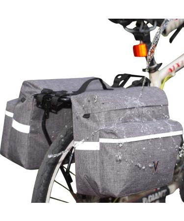 Vuudh 30L Bike Pannier Bag - Water-Resistant Rear Seat Saddle Bags, Grey M - Buy Online on GoSupps.com