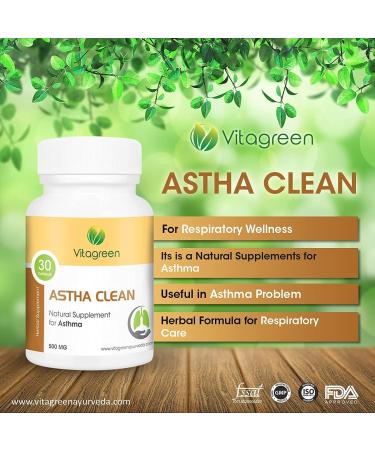Astha Clean Capsules | 500mg Ayurvedic Respiratory Wellness Supplement - Buy Online on GoSupps.com