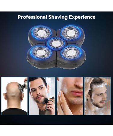 Replacement Heads for Men Electric Shaver Universal 5Blade Rotary Electric Beard Shaver Easy to Install Waterproof 5Blade Rotary Head Replacement1 h - Buy Online on GoSupps.com