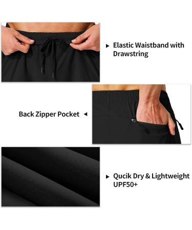 Spowind Men's Hiking Cargo Shorts - Quick Dry Lightweight Summer Shorts with Zipper Pockets - Black 3X-Large - Buy Online on GoSupps.com