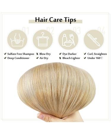 FSHINE Clip-in Extensions - 45cm Light Brown & Blonde Mix 120g Remy Real Hair Thick 7 Pieces #6/26/60 & #6/27/60 - Buy Online on GoSupps.com