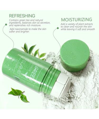 Green Tea Mask Stick - 2 pack | Poreless Deep Cleanse Mask for Face | Oil Control, Blackheads Remover | Moisturizes and Improves Skin | Men and Women - Buy Online on GoSupps.com