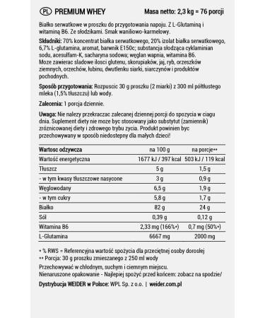 Weider Germany Weider Premium Whey Protein Powder high protein content low carbohydrates and low fat with Lglutamine and vitamin B6 500 g Vanilla Ice Cream Vanilla 16 Portions 1er Pack - Buy Online on GoSupps.com