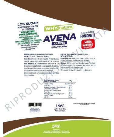  WHY NATURE WHY NATURE INSTANT OAT FLOUR - Flavored Instant Oat Flour - Gluten Free - 1 kg (Chocolate Fondant) - Buy Online on GoSupps.com