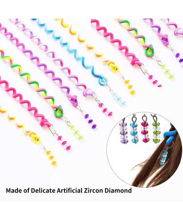 Manuqia Colorful Braided Rubber Hair Twister Clips - 12 PCS | Hair Styling Accessories for Girls & Women | Elastic Hair Rope | Cute Hairband for Kids - Buy Online on GoSupps.com