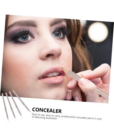 BIUDECO 4pcs Concealer Pen Make up Concealer for Face Cover up Makeup Concealer Wooden Spot Eyebrow Pencil 16x0.8cm Ivory - Buy Online on GoSupps.com