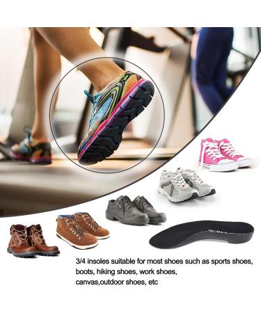NEENCA Orthotic Arch Support Insoles for Plantar Fasciitis Relief - Women Men, S Black - Buy Online on GoSupps.com