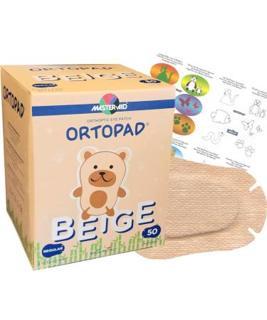 Ortopad Bamboo Beige Eye Patches 50/Box (Regular Size 3+ yrs) 50 Count (Pack of 1)