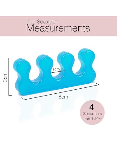 Silicone Toe Separators for Nail Varnish (2 Pairs Blue) - Perfect for Pedicures & Pain Relief | unel - Buy Online on GoSupps.com