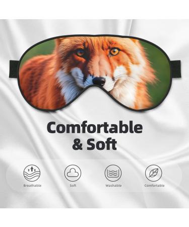 Fox Print Sleep Eye Mask | Soft Eyeshade for Travel & Naps | Perfect for Women & Men - International Shipping Available - Buy Online on GoSupps.com