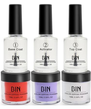 Dip Powder Nail Kit 3 Colors Dipping Powder with 3PCS Dip Powder Liquid Set French Nail Tips & Nail Glue Clear Pink Glitter Silver Nail Dipping Powder Starter Kit for Home DIY Manicure Salon (C) - Buy Online on GoSupps.com