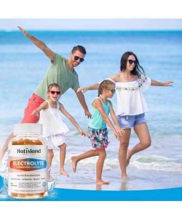 Electrolyte Gummies for Hydration Electrolyte Chewables for Kids & Adults with Potassium Magnesium Calcium Sodium Chloride for Runners and Endurance Sports Orange Flavor Vegan 60 Chews - Buy Online on GoSupps.com