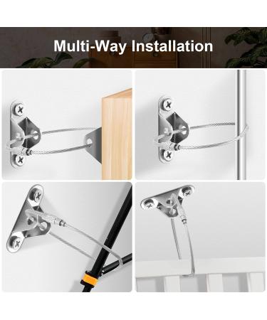 10 Pcs Furniture Anchors(2022 Upgraded)  Baby Proofing  Anti-Tip Metal Baby Furniture Straps  Baby Safety Wall Anchor  for Cabinet  Wardrobe  Drawers  Dresser  Bookshelf(400lbs Tension) - Buy Online on GoSupps.com