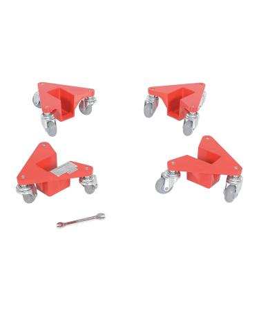 Vestil CMD-A-NS-200-4PK Aluminum Corner Mover Dolly | Narrow Slot 4 Pack | 200 Lb Capacity | Red - International Shipping Available - Buy Online on GoSupps.com
