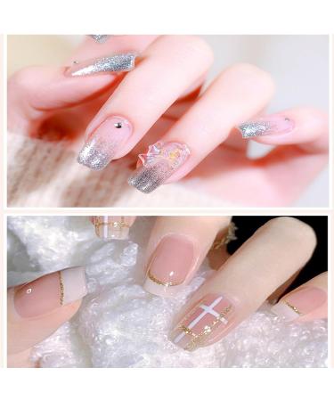 Buy Silver Metal Glitter Gel Nail Polish - 4 Colors | Platinum Gold Silver Black Glitter | Soak Off Gel for DIY Nail Art - Sparkling Nail Polish Liner - Buy Online on GoSupps.com