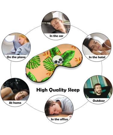 Skull Leaf Pattern Sleep Mask | Adjustable Blindfold for Sleeping | Blocks Light for Night Travel | Men and Women - Buy Online on GoSupps.com