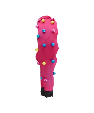 Cudlie Confetti Colorful Neon Bead Headband Set for Girls - Pull Free Kids Accessories for Thick, Curly Hair in Pink/White - Buy Online on GoSupps.com