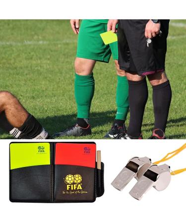 Namis Referee Set - Metal Whistles Red & Yellow Cards Complete Coach Kit for Football Games - Buy Online on GoSupps.com