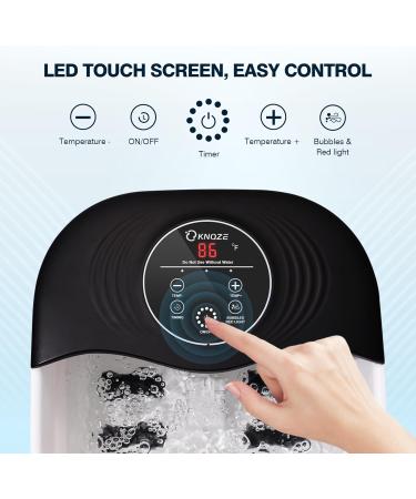 Foot Spa Massager with Heat & Bubbles - Large Touch Screen Collapsible Foot Bath for Stress Relief | Temperature Control & Massage Rollers - Buy Online on GoSupps.com