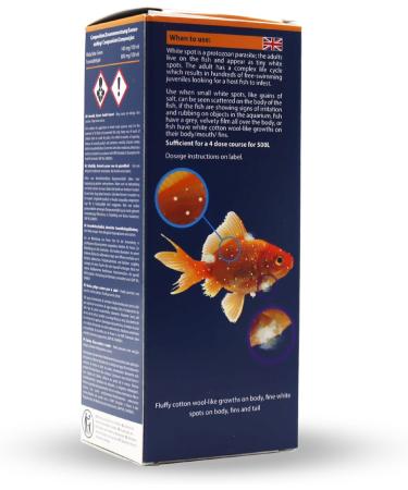 NT Labs Aquarium Anti-White Spot and Fungus Treatment - 7-Day Relief for Protozoan Parasites and Fungal Growths - Non-Toxic Formula (100 ml) - Buy Online on GoSupps.com