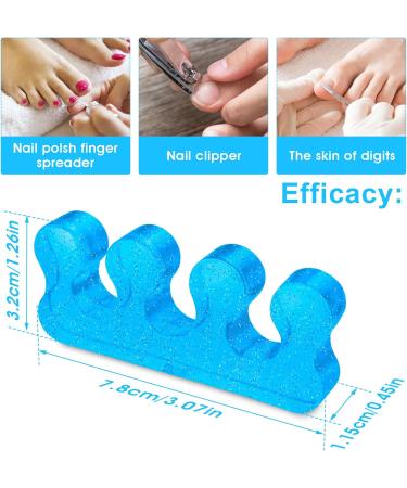 2 Pairs Sibba Gel Toe Separators for Overlapping Toes, Bunions, Hammer Toe - Foot Pain Relief | White/Blue - Buy Online on GoSupps.com