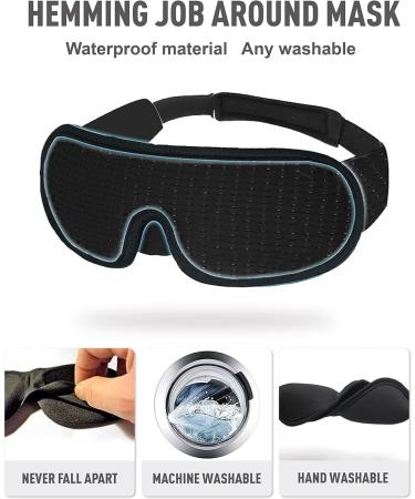 2 Pack MrsJeggy Upgraded 3D Contoured Blackout Eye Mask for Sleeping - Soft Eye Covers with Adjustable Strap for Travel, Nap, Insomnia - Men's Eye Sleeping Mask with Nose Wing - 100% Blackness - Buy Online on GoSupps.com